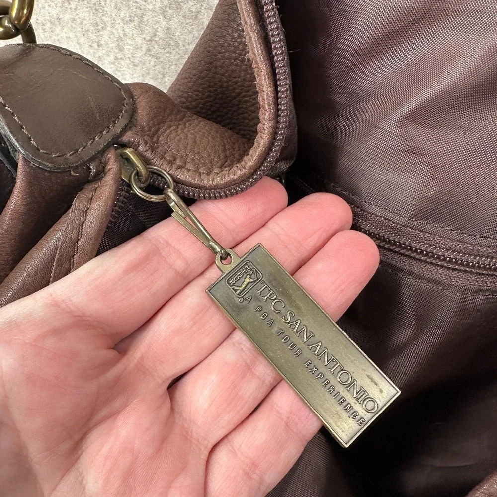 Fossil Brown‎ Leather Doctors Duffle Bag with Strap Overnight